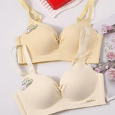 Seamless Underwear for Women with Small Breasts, Push-Up, No Rims, Comfortable, Skin-Friendly, Breast-Retracting, Anti-Sagging Girl&
