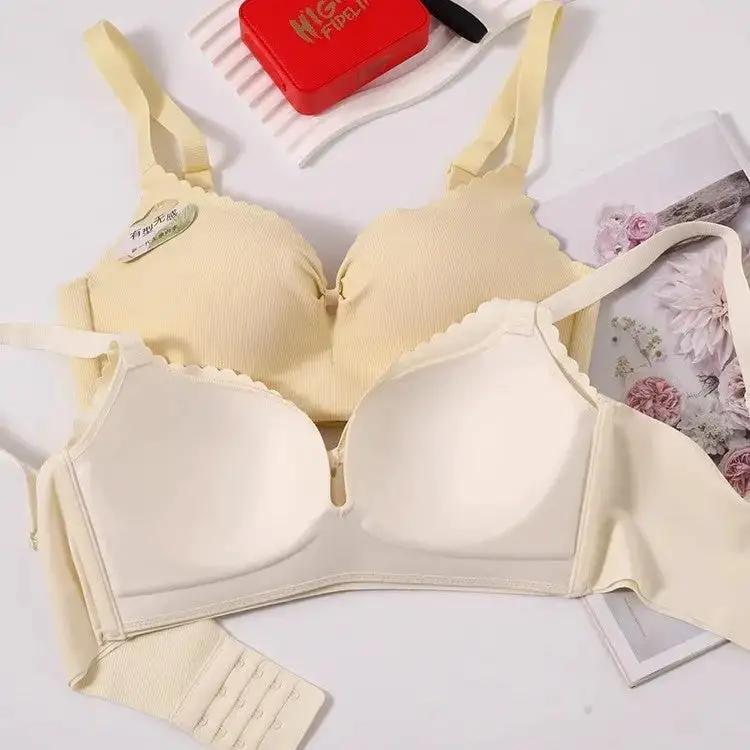 Seamless Underwear for Women with Small Breasts, Push-Up, No Rims, Comfortable, Skin-Friendly, Breast-Retracting, Anti-Sagging Girl&