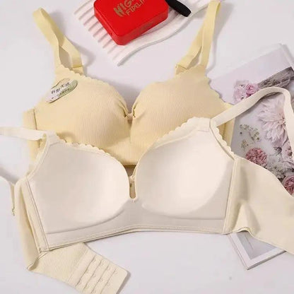 Seamless Underwear for Women with Small Breasts, Push-Up, No Rims, Comfortable, Skin-Friendly, Breast-Retracting, Anti-Sagging Girl&
