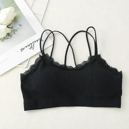Popular Underwear for Women, Beautiful Back, Sexy Lace Wrapped Chest, Cross Strap Parachute Sports Yoga Girl Vest by Dropshipman