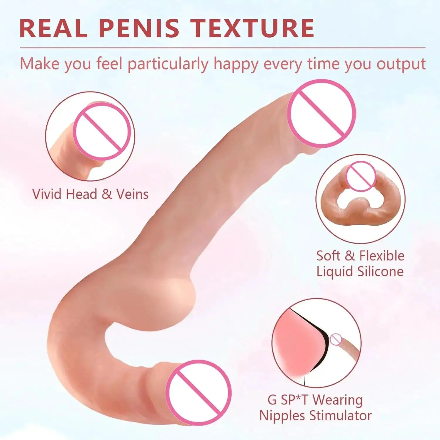Realistic Dildo Double-Ended Dildos For Lesbian Nipple G Spot Sucking Blowjob Clitoris Anal Dildos Adult Sex Toys For Women 18 by Dropshipman
