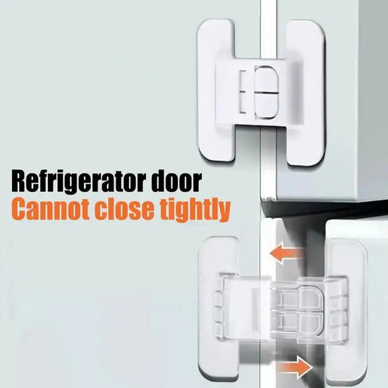 Refrigerator Locks Refrigerator Child Lock Self-Adhesive Fridge Closer Fixed Buckle for Glass Metal Protection Kids Adults Home SHOPEZRA L.L.C.