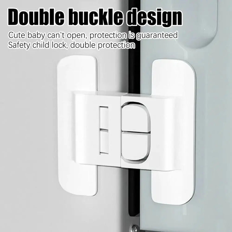 Refrigerator Locks Refrigerator Child Lock Self-Adhesive Fridge Closer Fixed Buckle for Glass Metal Protection Kids Adults Home SHOPEZRA L.L.C.