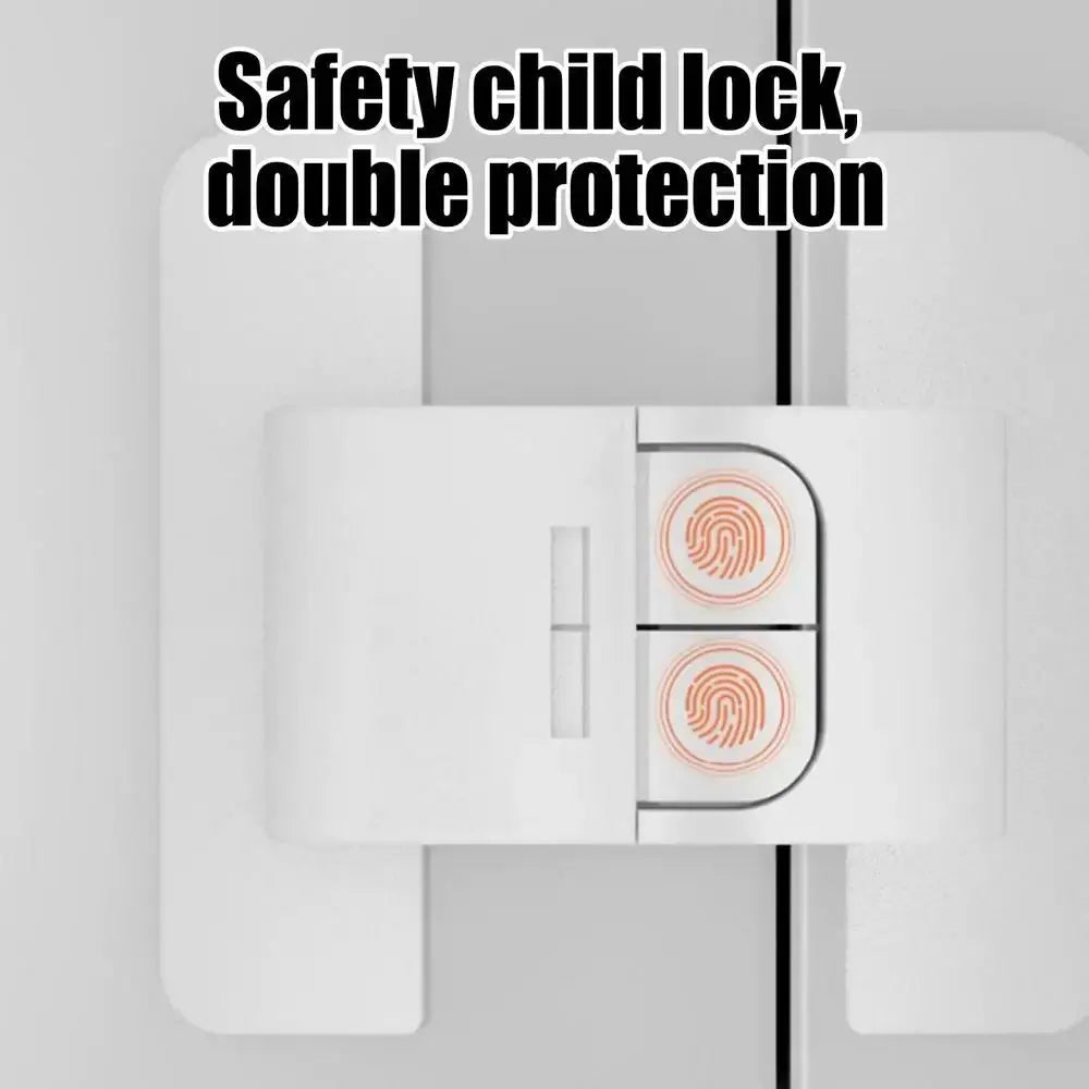Refrigerator Locks Refrigerator Child Lock Self-Adhesive Fridge Closer Fixed Buckle for Glass Metal Protection Kids Adults Home SHOPEZRA L.L.C.