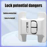 Refrigerator Locks Refrigerator Child Lock Self-Adhesive Fridge Closer Fixed Buckle for Glass Metal Protection Kids Adults Home SHOPEZRA L.L.C.