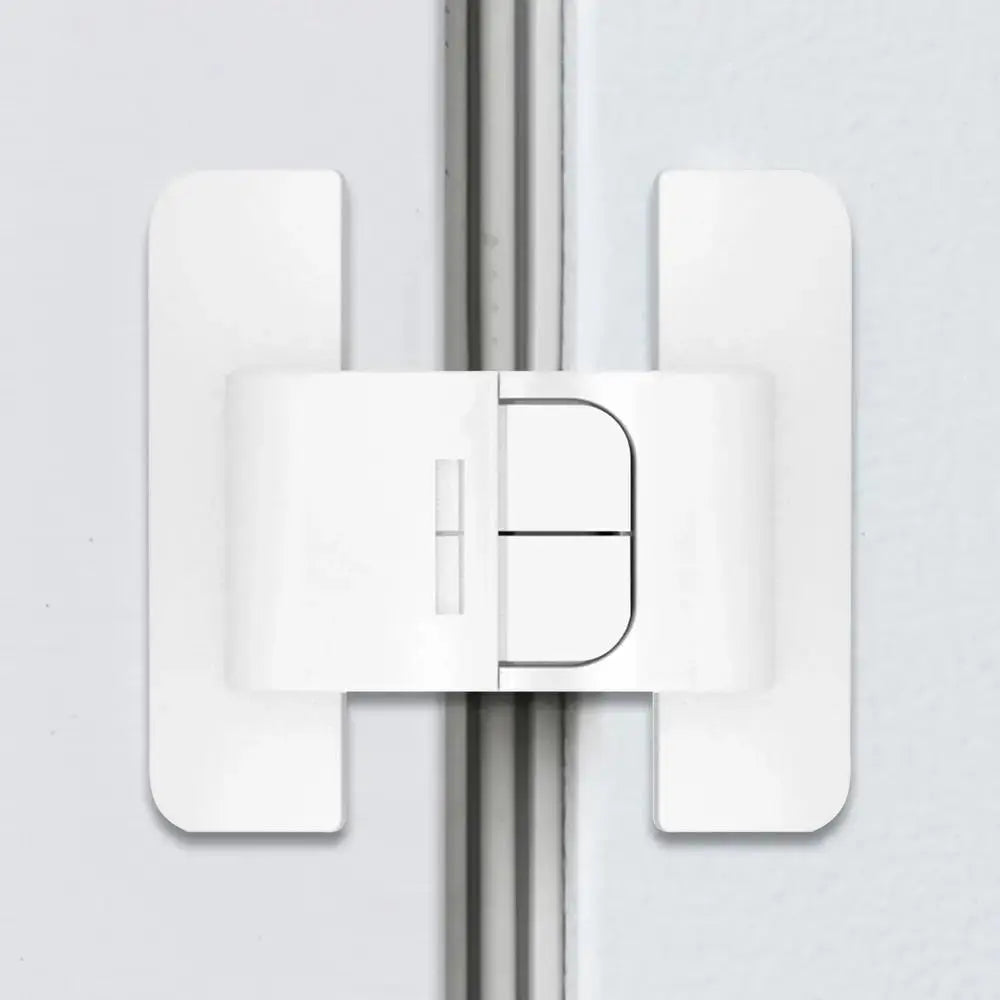 Refrigerator Locks Refrigerator Child Lock Self-Adhesive Fridge Closer Fixed Buckle for Glass Metal Protection Kids Adults Home SHOPEZRA L.L.C.