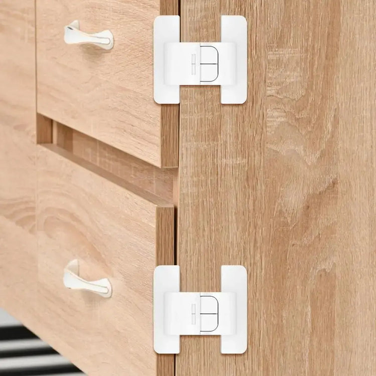 Refrigerator Locks Refrigerator Child Lock Self-Adhesive Fridge Closer Fixed Buckle for Glass Metal Protection Kids Adults Home SHOPEZRA L.L.C.