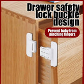 Refrigerator Locks Refrigerator Child Lock Self-Adhesive Fridge Closer Fixed Buckle for Glass Metal Protection Kids Adults Home SHOPEZRA L.L.C.