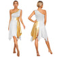 Women Church Choir Worship Praise Dress Modern Lyrical Dance Performance Costume One Shoulder Irregular Hem Dresses Dancewear SHOPEZRA L.L.C.