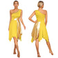 Women Church Choir Worship Praise Dress Modern Lyrical Dance Performance Costume One Shoulder Irregular Hem Dresses Dancewear SHOPEZRA L.L.C.