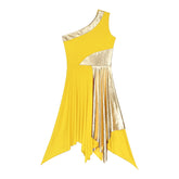 Women Church Choir Worship Praise Dress Modern Lyrical Dance Performance Costume One Shoulder Irregular Hem Dresses Dancewear SHOPEZRA L.L.C.