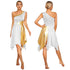 Women Church Choir Worship Praise Dress Modern Lyrical Dance Performance Costume One Shoulder Irregular Hem Dresses Dancewear SHOPEZRA L.L.C.
