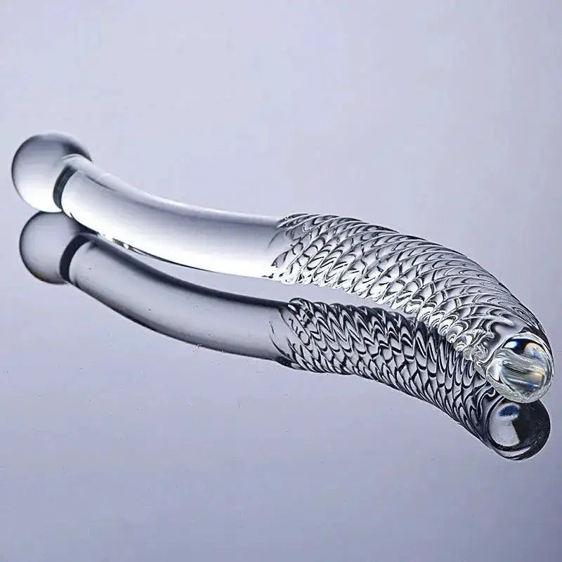 Sex Double Ended Crystal Glass Dildo Artificial Penis Granule Spiral G Spot Massager Adult Game Sex Toys for Woman Gay by Dropshipman