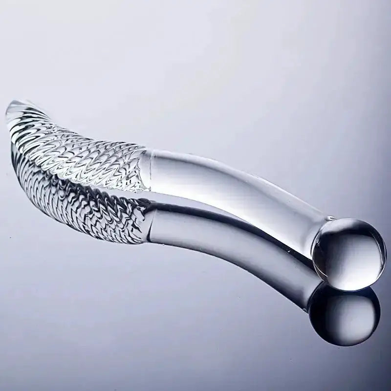 Sex Double Ended Crystal Glass Dildo Artificial Penis Granule Spiral G Spot Massager Adult Game Sex Toys for Woman Gay by Dropshipman