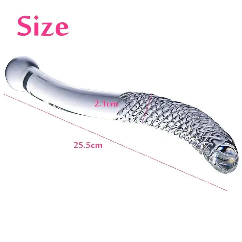 Sex Double Ended Crystal Glass Dildo Artificial Penis Granule Spiral G Spot Massager Adult Game Sex Toys for Woman Gay by Dropshipman