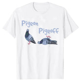 Pigeon Pigeoff Bird Birdwatcher Birdwatching T-shirt Cute Funny Graphic T-shirt Men Tshirt Cotton Loose Oversized T Shirt SHOPEZRA L.L.C.