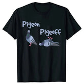 Pigeon Pigeoff Bird Birdwatcher Birdwatching T-shirt Cute Funny Graphic T-shirt Men Tshirt Cotton Loose Oversized T Shirt SHOPEZRA L.L.C.