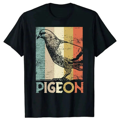 Pigeon Pigeoff Bird Birdwatcher Birdwatching T-shirt Cute Funny Graphic T-shirt Men Tshirt Cotton Loose Oversized T Shirt by Dropshipman