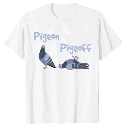Pigeon Pigeoff Bird Birdwatcher Birdwatching T-shirt Cute Funny Graphic T-shirt Men Tshirt Cotton Loose Oversized T Shirt by Dropshipman
