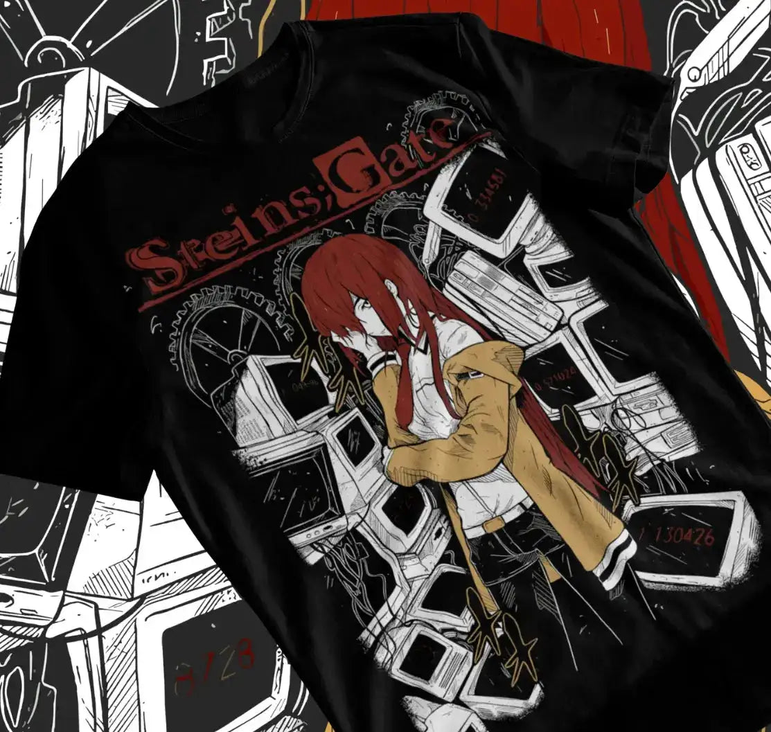 Steins Gate T-Shirt Kurisu Makise Girl Kawaii Waifu Anime Shirt Soft Tee by Dropshipman