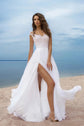 S-3XL2023 New Sebastian Chiffon Dress Prom White Evening Dress Sexy Split Bridesmaid Dress Stage Host Dress Graduation Dress SHOPEZRA L.L.C.