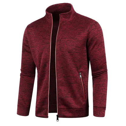 Oversized S-5XL Men Cardigan Sweatshirts Male Zip Up Solid Color Turtleneck Long Sleeve Slim Knitwear Coats BSD-ZW119 by Dropshipman