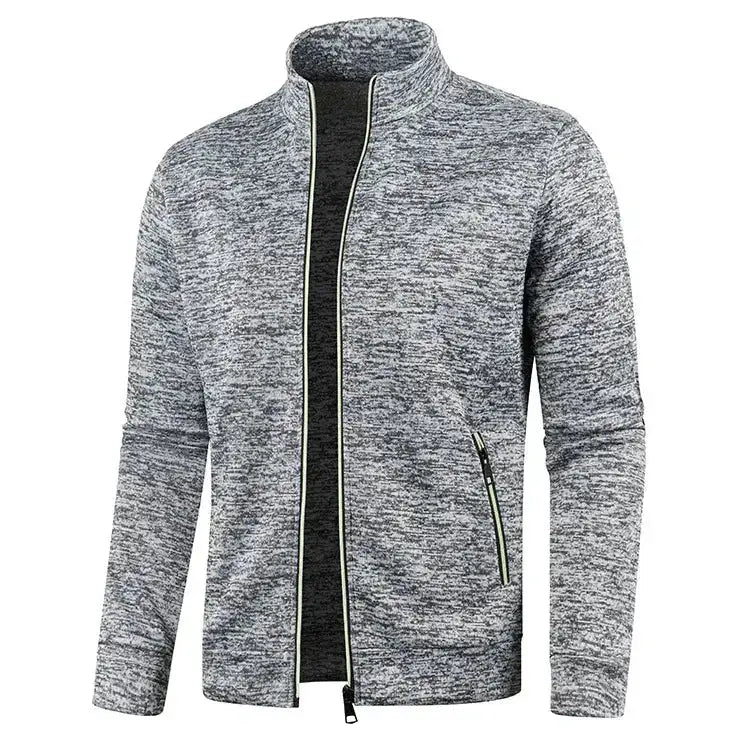 Oversized S-5XL Men Cardigan Sweatshirts Male Zip Up Solid Color Turtleneck Long Sleeve Slim Knitwear Coats BSD-ZW119 by Dropshipman
