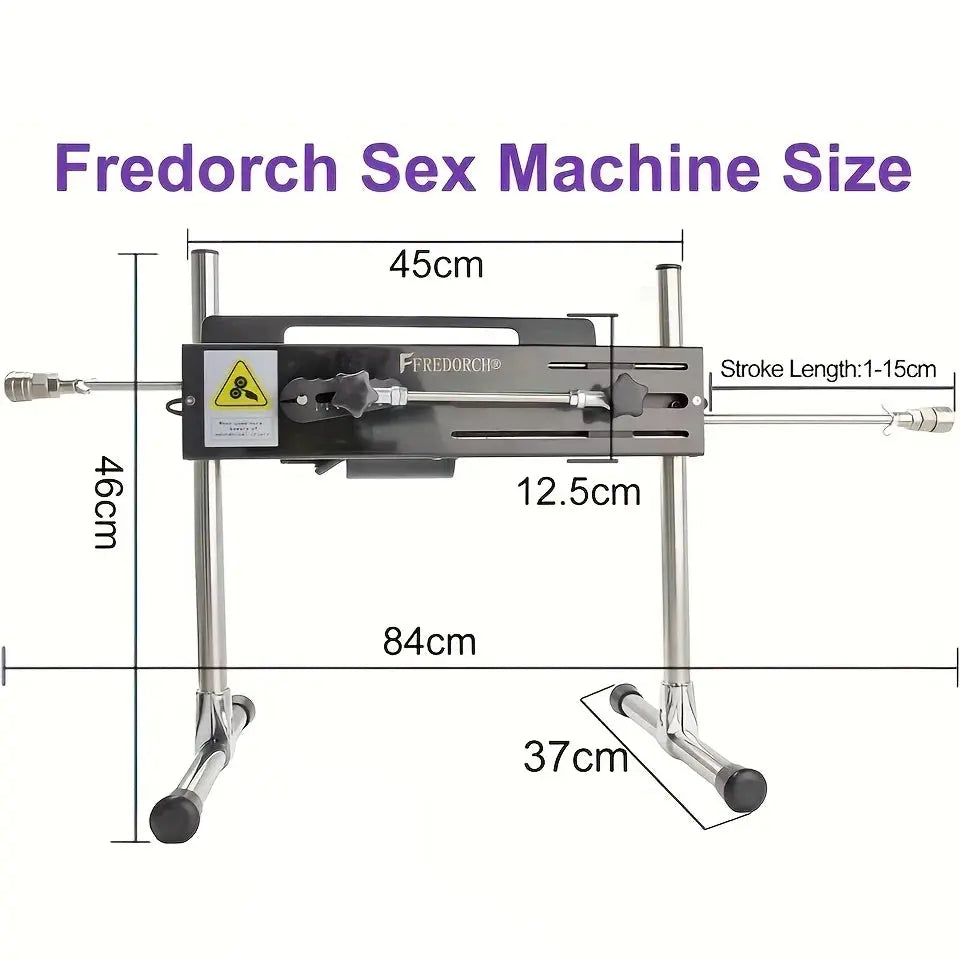 SHOPEZRA L.L.C. automatic dildo machine with adjustable length, quiet operation, designed for adult male and female use.
