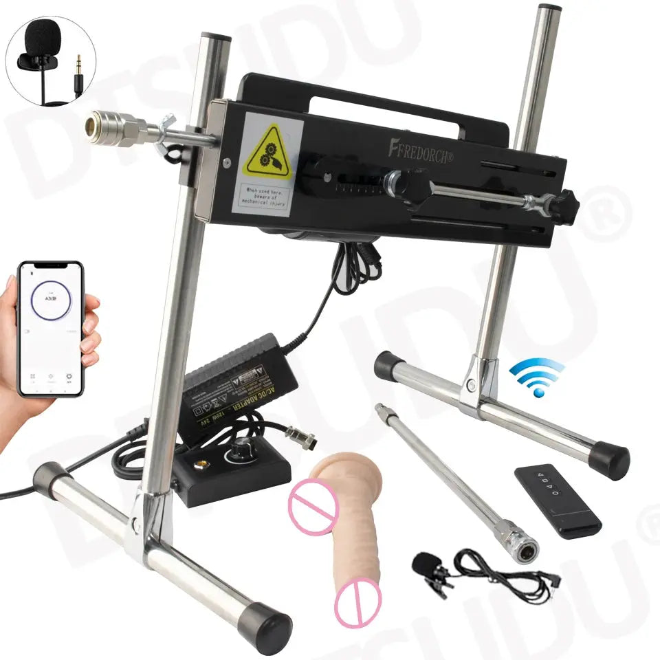 SHOPEZRA L.L.C. 120W automatic dildo machine with adjustable length, super silent operation, for adult male and female pleasure.