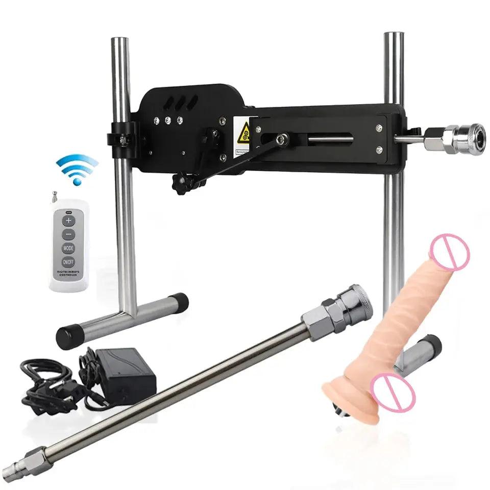 SHOPEZRA L.L.C. 120W automatic dildo machine with adjustable length, silent operation, designed for adult couples and solo use.