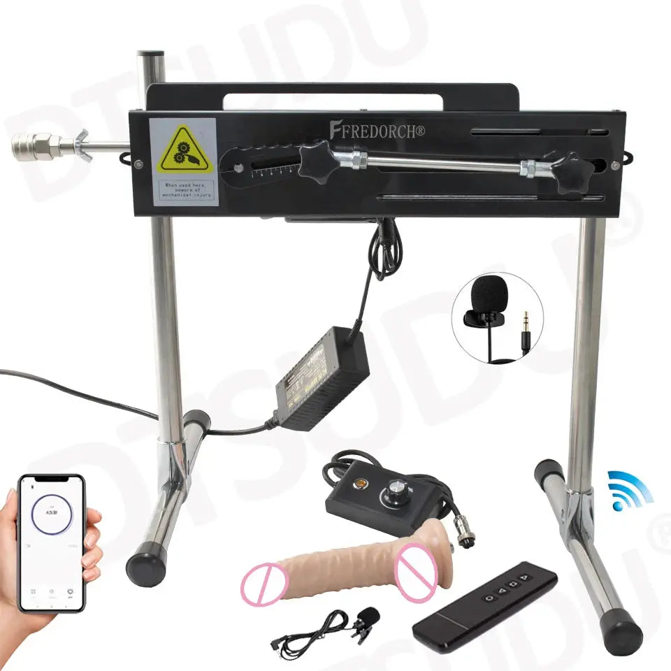SHOPEZRA L.L.C. automatic dildo machine with adjustable size, silent operation, for adult couples, featuring a wired 120W design.