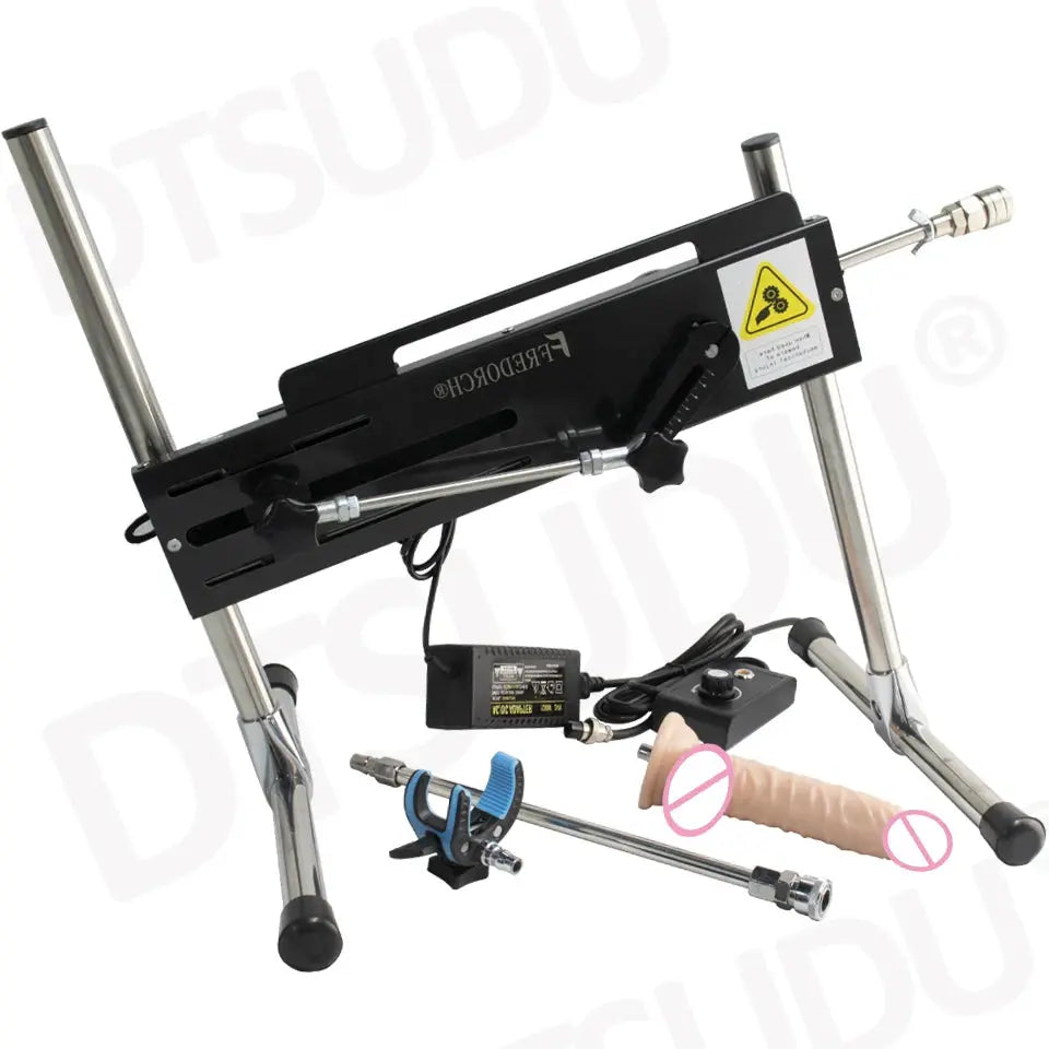 SHOPEZRA L.L.C. 120W automatic dildo machine with adjustable 3-15cm size, silent operation, for adult male and female pleasure.