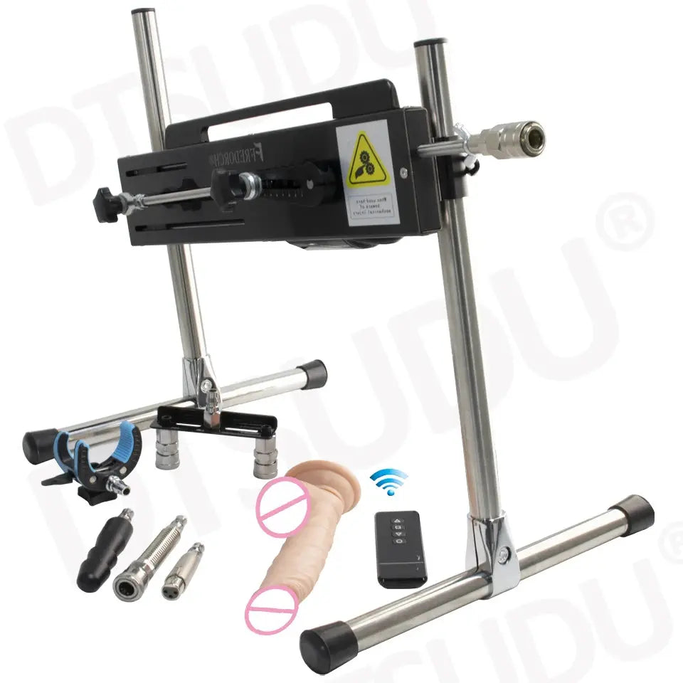 SHOPEZRA L.L.C. 120W automatic dildo machine with adjustable length, silent operation, designed for adult couples and solo use.