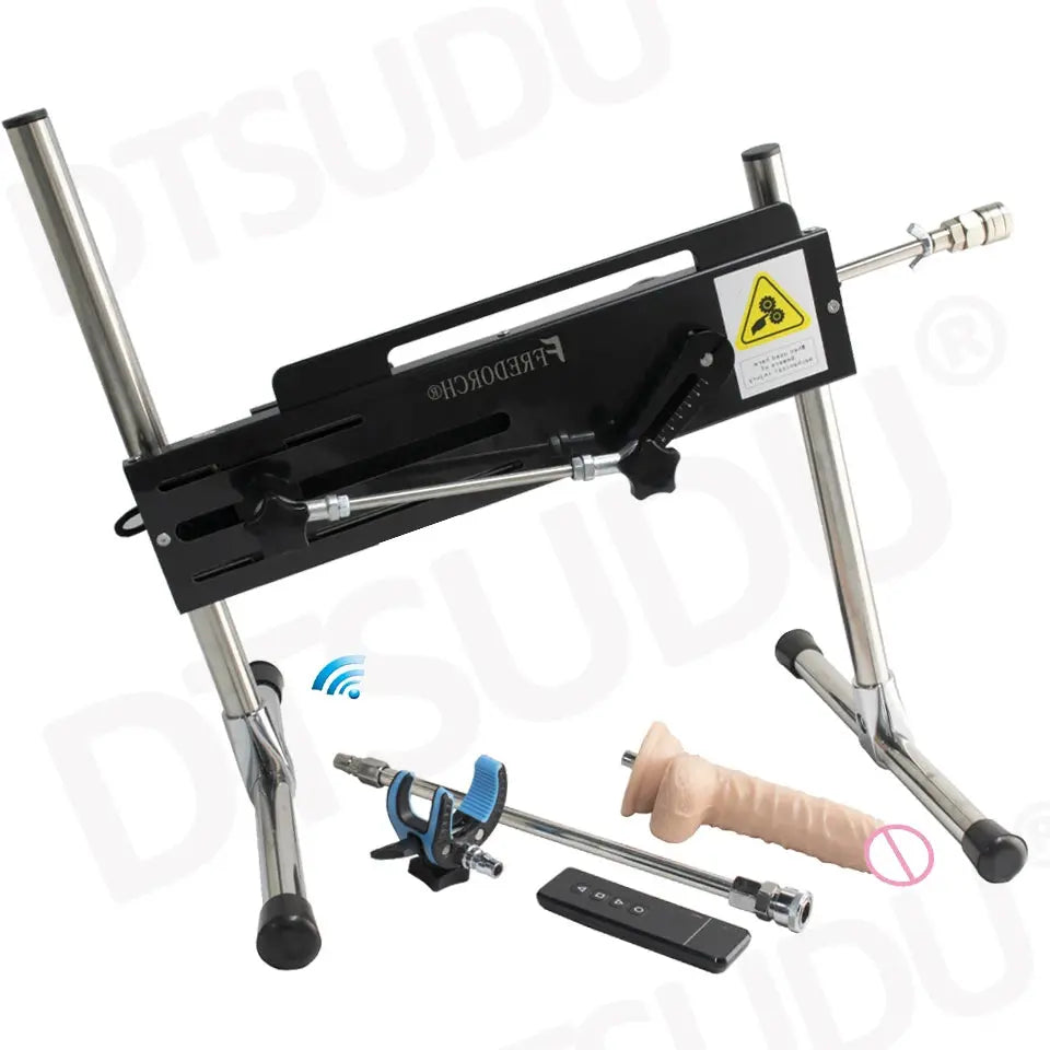 SHOPEZRA L.L.C. automatic dildo machine with adjustable length, compact design, and silent operation for adult pleasure.