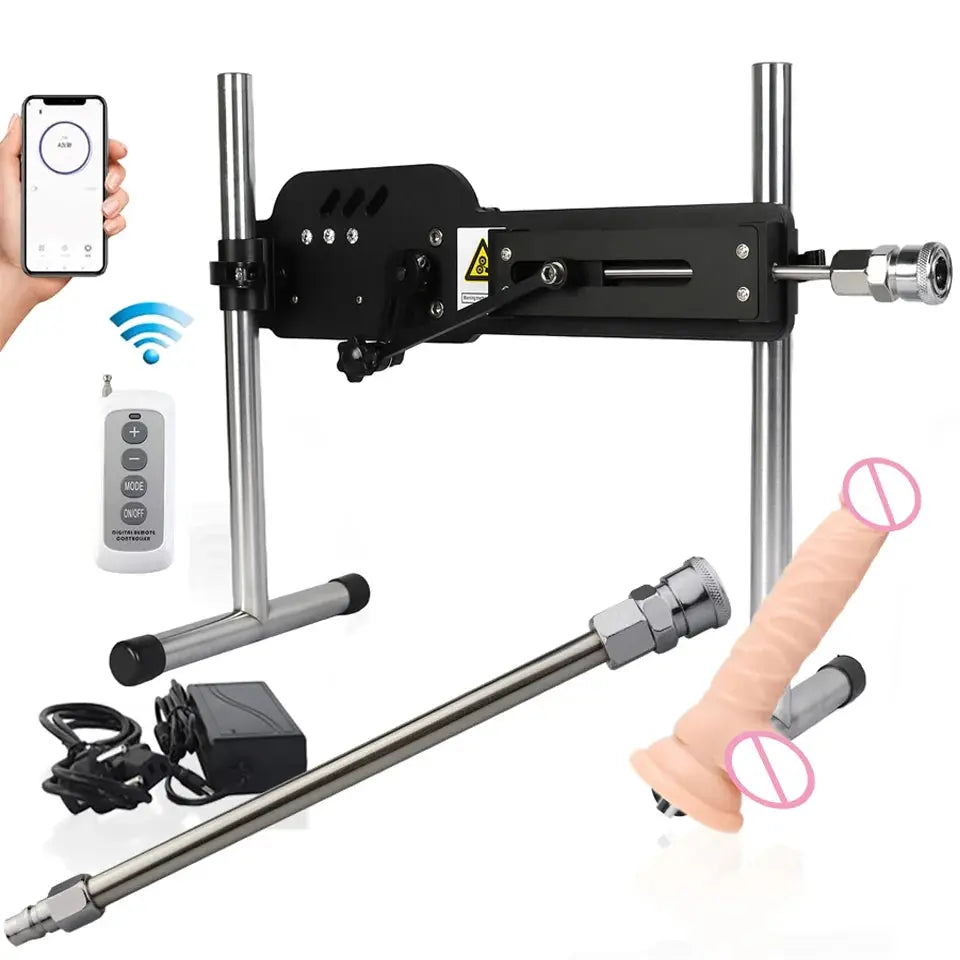 SHOPEZRA L.L.C. automatic dildo machine with adjustable 3-15cm size, super silent operation, for adult male and female pleasure.