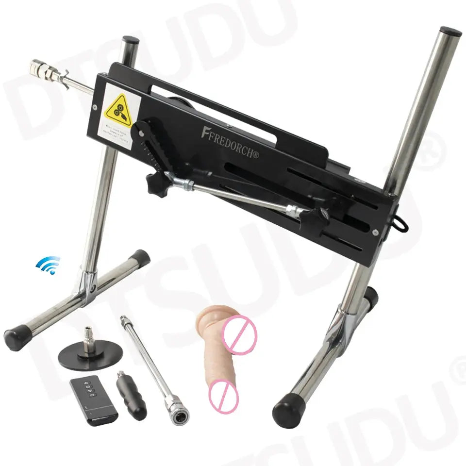 SHOPEZRA L.L.C. 120W automatic dildo machine with adjustable length, designed for adult couples, silent operation, and realistic use.