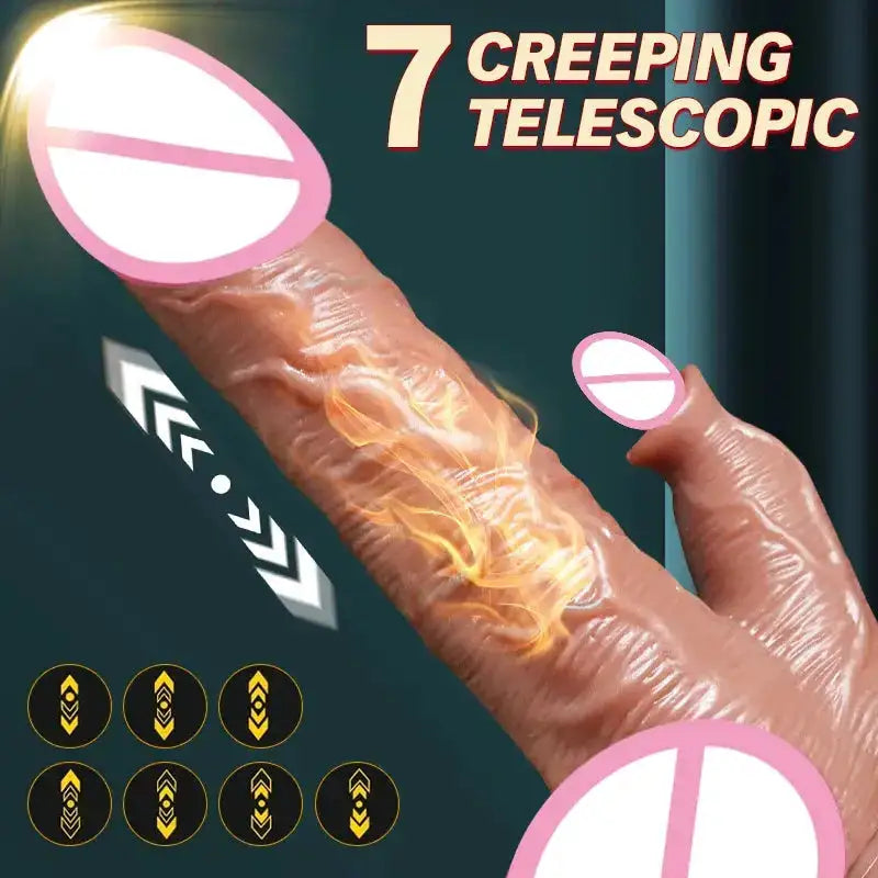 Realistic Dildo Telescopic Swing Heating Vibrator for Women Clitoris Vaginal G Spot Stimulation Massager Adult Pleasure Sex Toy by Dropshipman