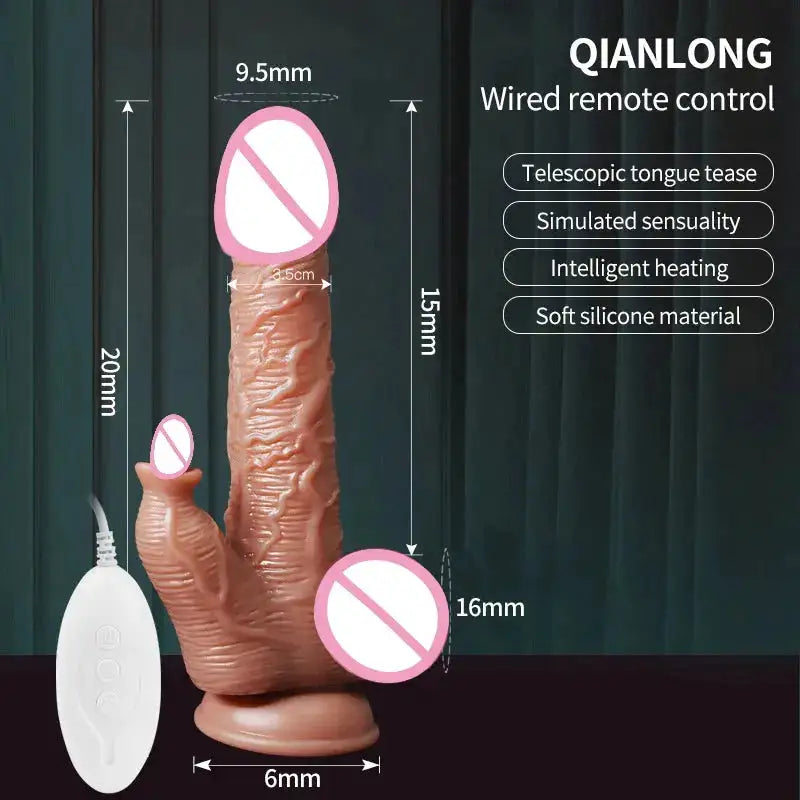 Realistic Dildo Telescopic Swing Heating Vibrator for Women Clitoris Vaginal G Spot Stimulation Massager Adult Pleasure Sex Toy by Dropshipman