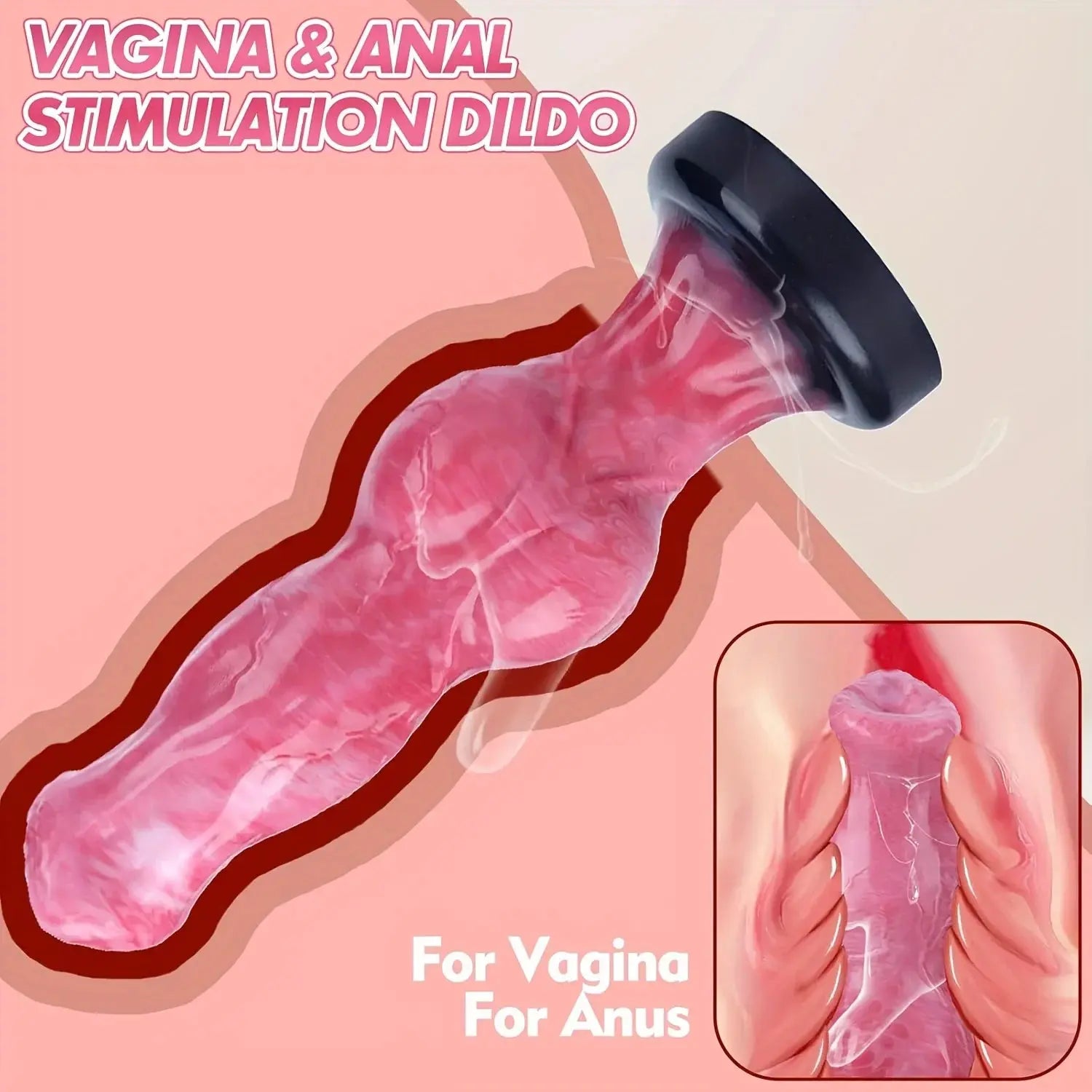 SHOPEZRA L.L.C. animal-designed anal plug with dog suspension, prostate stimulator, and G-spot massager for adult pleasure.