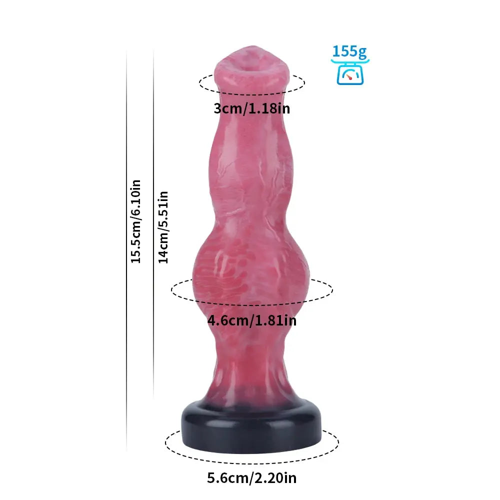SHOPEZRA L.L.C. animal dog-shaped anal plug with G-spot and prostate stimulation, designed for adult male pleasure and massage.
