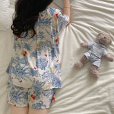 Cotton Silk Sleep Shorts for Women, Summer Thin Style, Trendy Artificial Cotton, Can Be Worn Outside, Japanese Style, Cute Home Wear SHOPEZRA L.L.C.