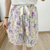 Cotton Silk Sleep Shorts for Women, Summer Thin Style, Trendy Artificial Cotton, Can Be Worn Outside, Japanese Style, Cute Home Wear SHOPEZRA L.L.C.