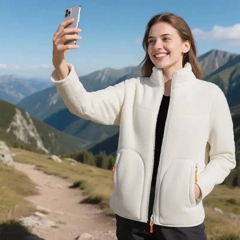 U Brand Same Style Outdoor Couple Base Layer Double-Sided Fleece Jacket for Women, Thickened Fleece Sweatshirt for Autumn and Winter, Warm Coat for Men by Dropshipman