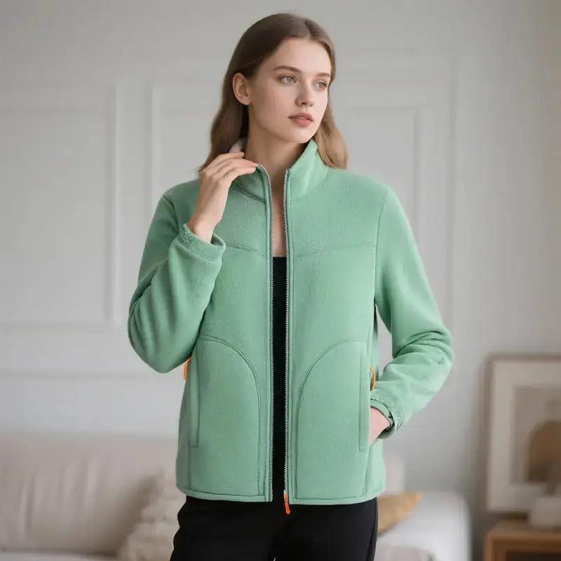 U Brand Same Style Outdoor Couple Base Layer Double-Sided Fleece Jacket for Women, Thickened Fleece Sweatshirt for Autumn and Winter, Warm Coat for Men by Dropshipman