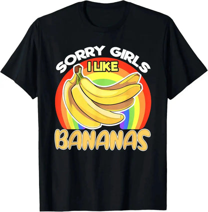 "Sorry Girl I Love Banana" Fun LGBTQ Gay Pride T-shirts Men Short Sleeve Fashion Streetwear Tshirts by Dropshipman