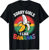"Sorry Girl I Love Banana" Fun LGBTQ Gay Pride T-shirts Men Short Sleeve Fashion Streetwear Tshirts SHOPEZRA L.L.C.