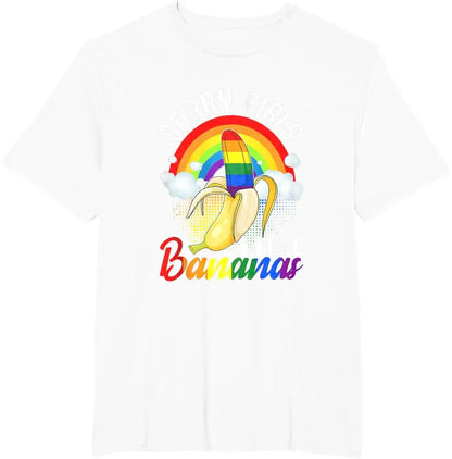 "Sorry Girl I Love Banana" Fun LGBTQ Gay Pride T-shirts Men Short Sleeve Fashion Streetwear Tshirts by Dropshipman