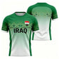 Iraqi National Team s Summer 3D Printed style Football Jerseys and T shirts Are Loose Comfortable Suitable for Daily Wear SHOPEZRA L.L.C.