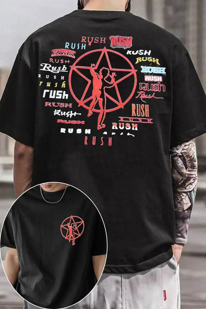 2026 Rush Band TShirt Mens Womens Cotton Tees Summer Casual Short Sleeve Round Neck Clothing Loose Top Trend Unisex Tee by Dropshipman
