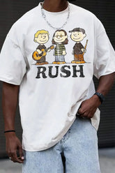 2026 Rush  Band TShirt Mens Womens Cotton Tees Summer Casual Short Sleeve Round Neck Clothing Loose Top Trend Unisex Tee SHOPEZRA L.L.C.